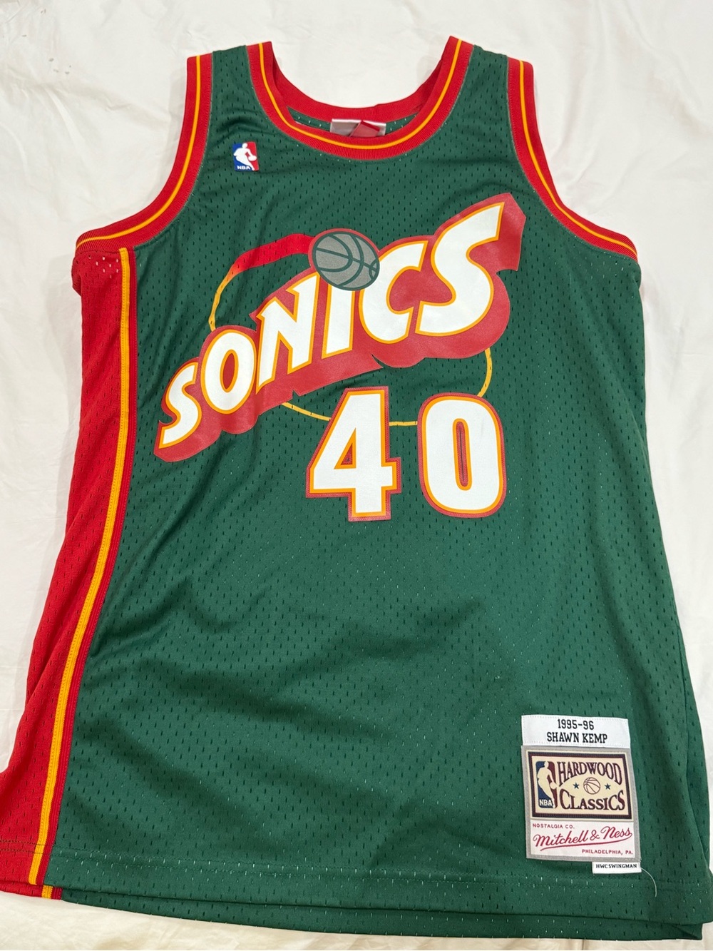 Mitchell & Ness Green Sonics #40 Hardwood Classics Jersey
